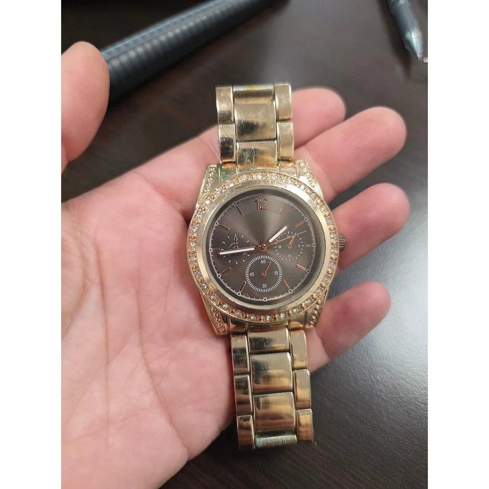 FMD Rose Gold Tone Crystal‎ Bezel Watch Japan Movement FMDAL441 1708